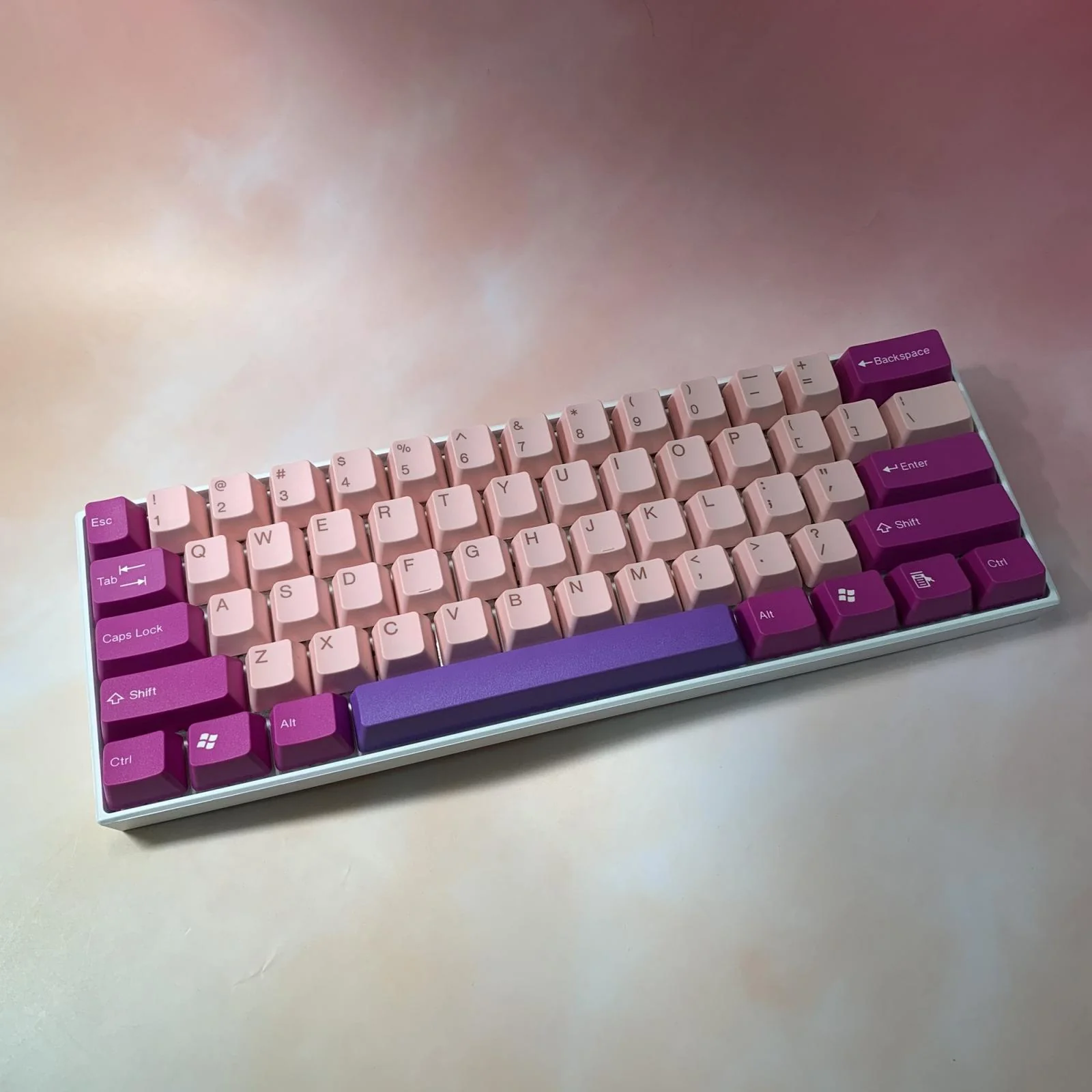 Tai-Hao Pink / Raspberry 115 Key OEM Profile Double Shot ABS Keycap Set - Image 2