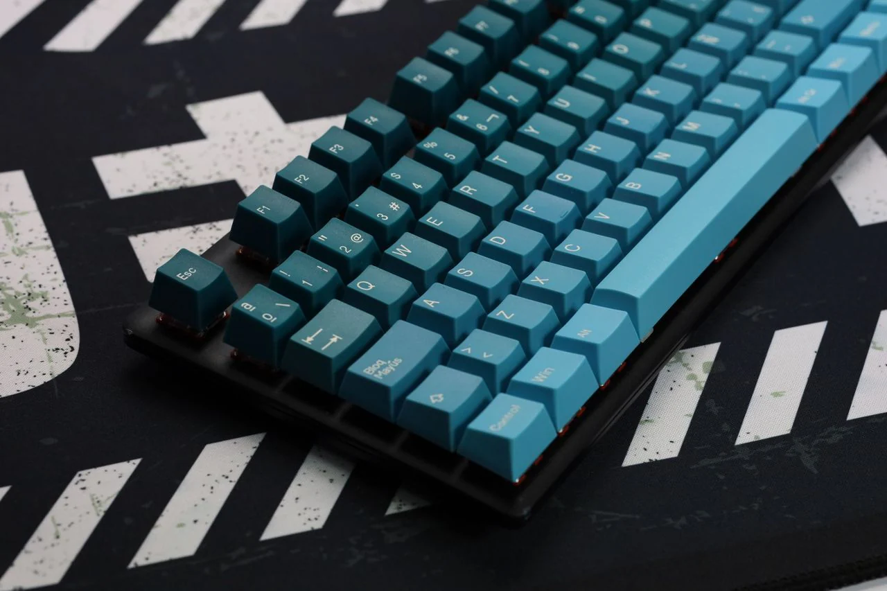 Tai-Hao Pine Green Gradient ISO Spanish 141 Key Cubic Double Shot ABS Keycap Set - Image 3