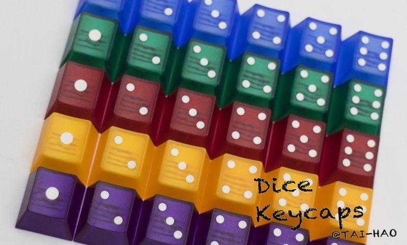 Tai-Hao Blue Dice Translucent 6 Key OEM Profile ABS Keycap Set - Image 3