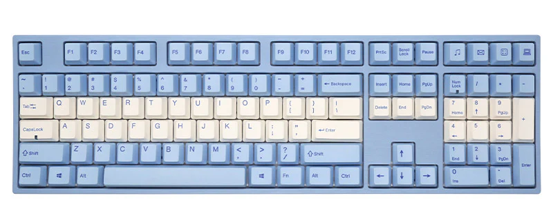 Varmilo Santorini White / Blue 108 Key Varmilo Profile Dye Sub PBT Keycap Set - Image 5