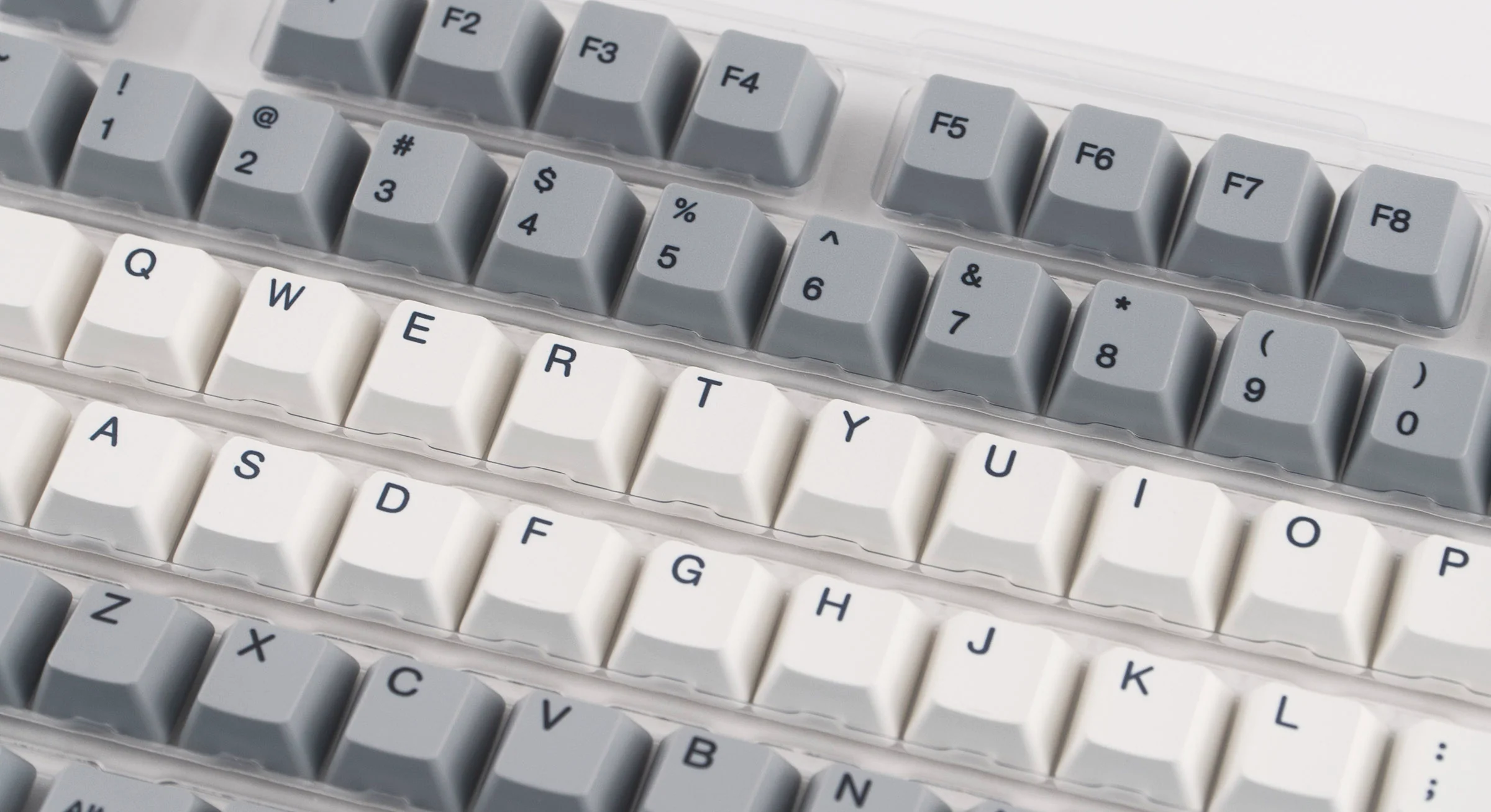 Varmilo Crystallized White / Grey 108 Key Varmilo Profile Dye Sub PBT Keycap Set - Image 4