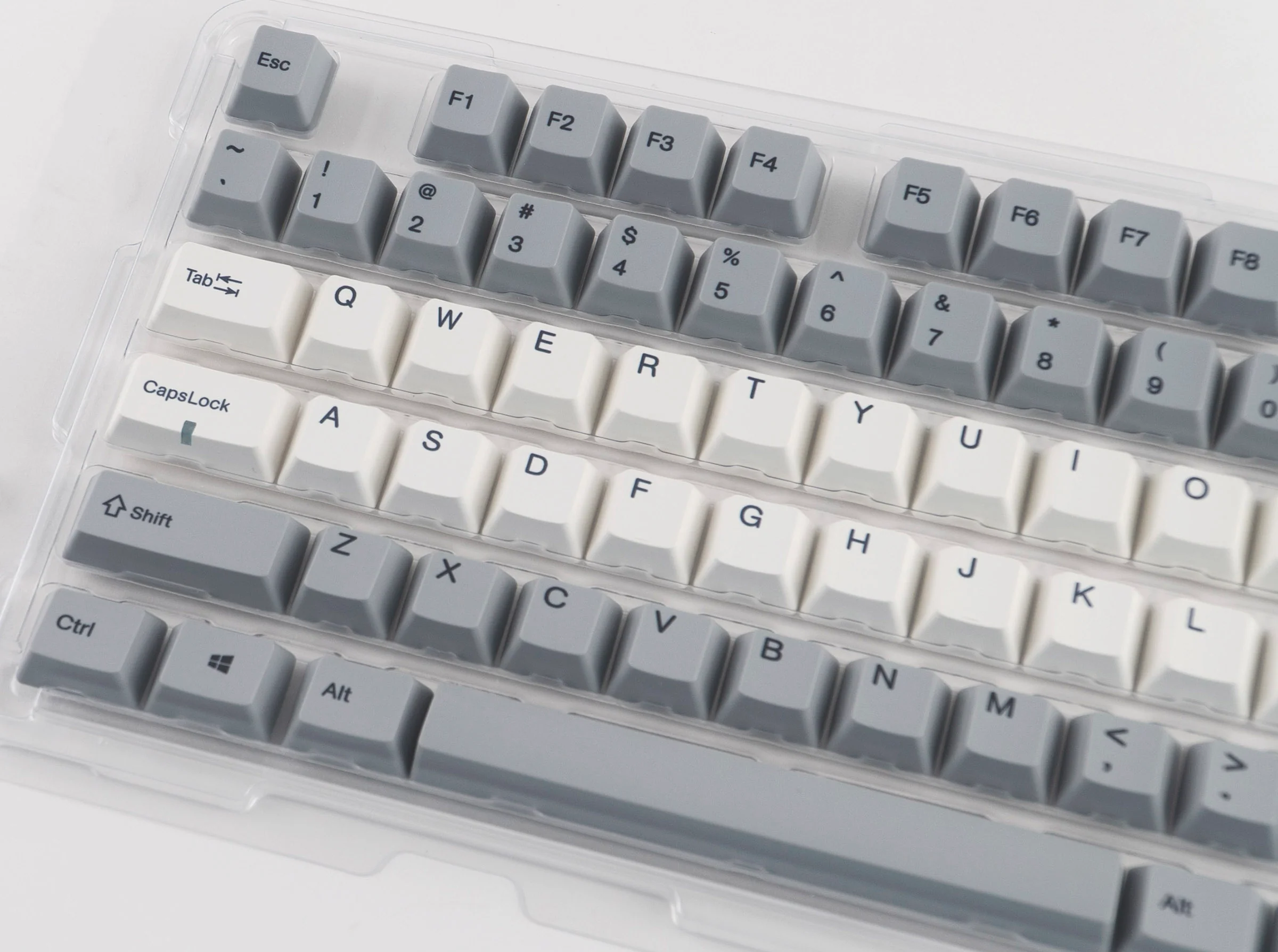 Varmilo Crystallized White / Grey 108 Key Varmilo Profile Dye Sub PBT Keycap Set - Image 5
