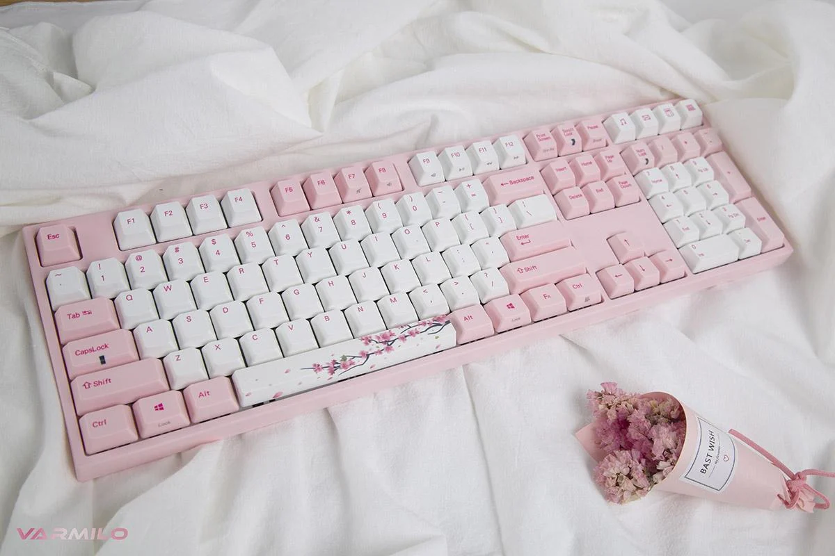Varmilo MA108M Sakura White LED EC Keyboard - Image 2