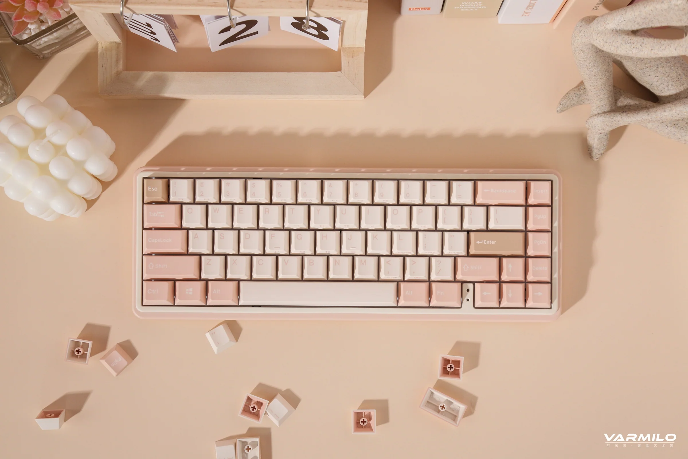 Varmilo Minilo VXH67 Mendozae 65% Wired Hotswap White LED Keyboard - Image 9