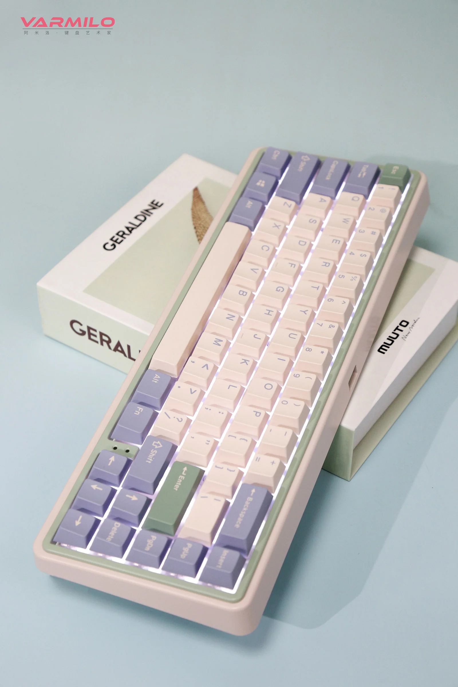 Varmilo Minilo VXT67 Eucalyptus 65% Hotswap Wireless RGB Mechanical Keyboard - Image 5