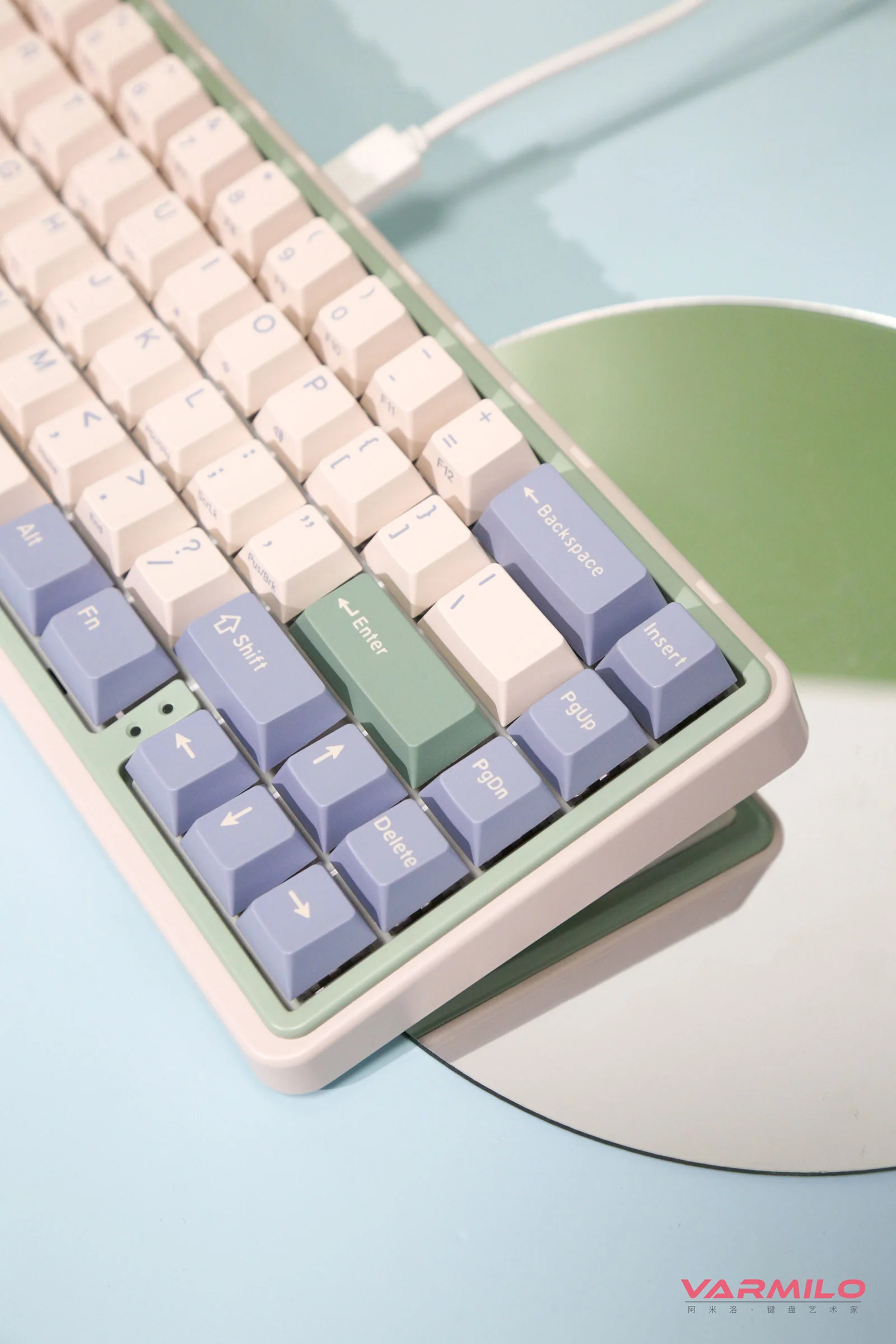 Varmilo Minilo VXT67 Eucalyptus 65% Hotswap Wireless RGB Mechanical Keyboard - Image 6