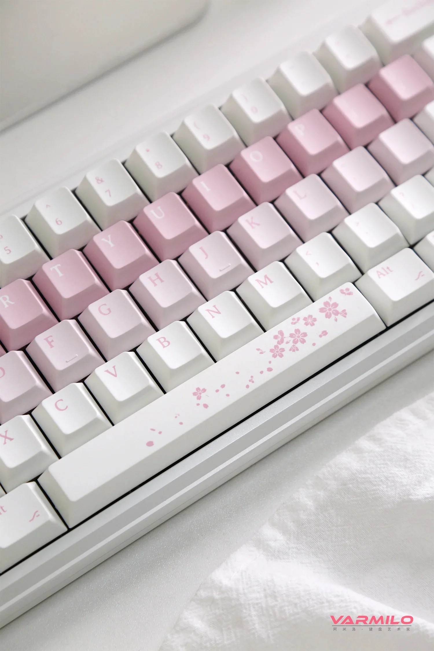 Varmilo Sword68 Sakura Aluminum 65% Hotswap Wireless RGB Mechanical Keyboard - Image 7