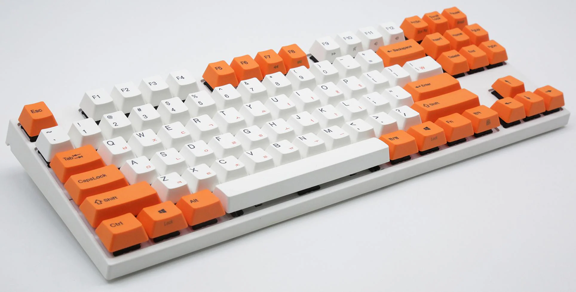 Varmilo VA87M Orange and White White LED TKL Dye Sub PBT Mechanical Keyboard - Image 3