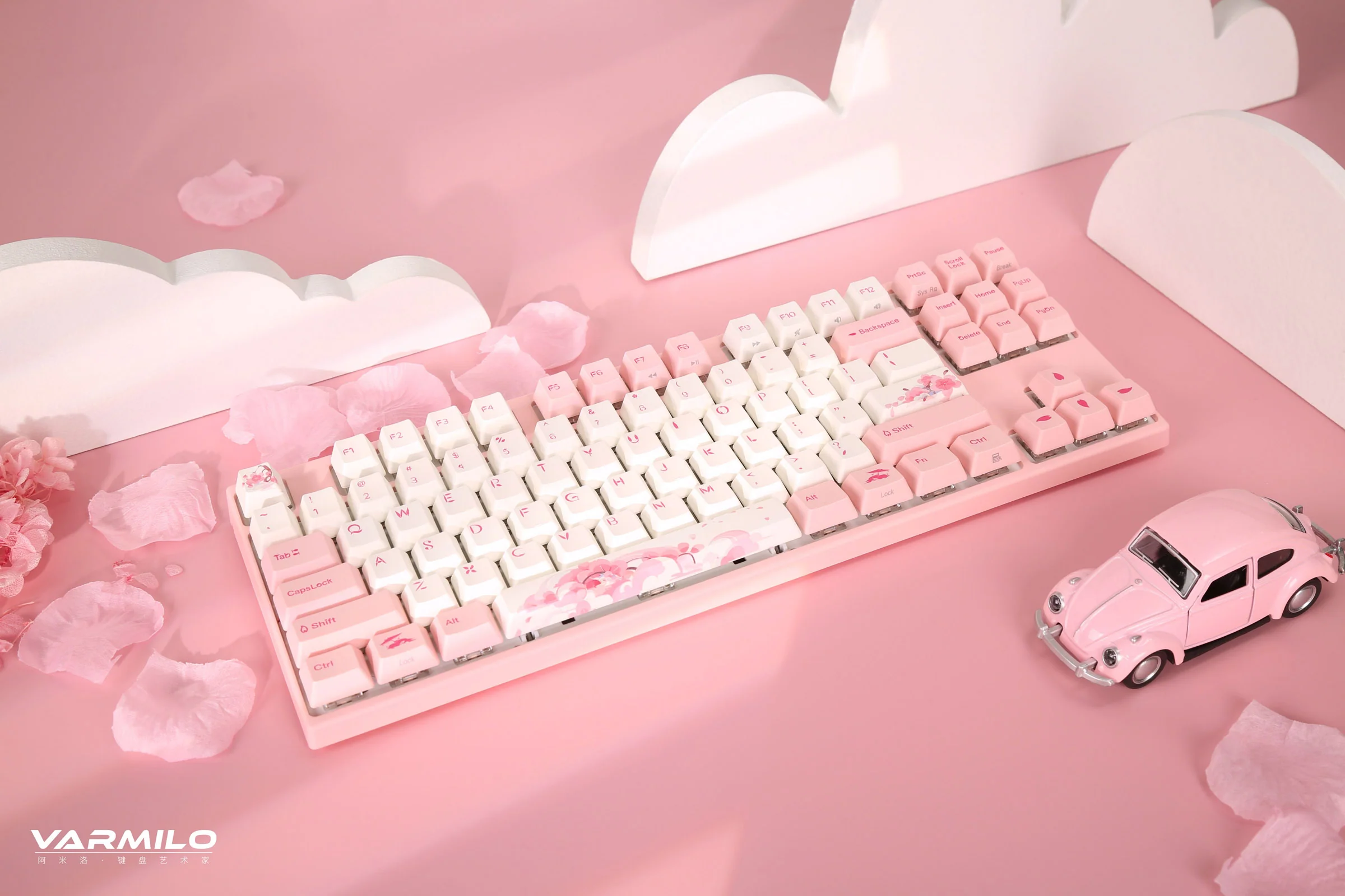 Varmilo MA Series V2 Sakura Round 2 White LED TKL EC Mechanical Keyboard - Image 7