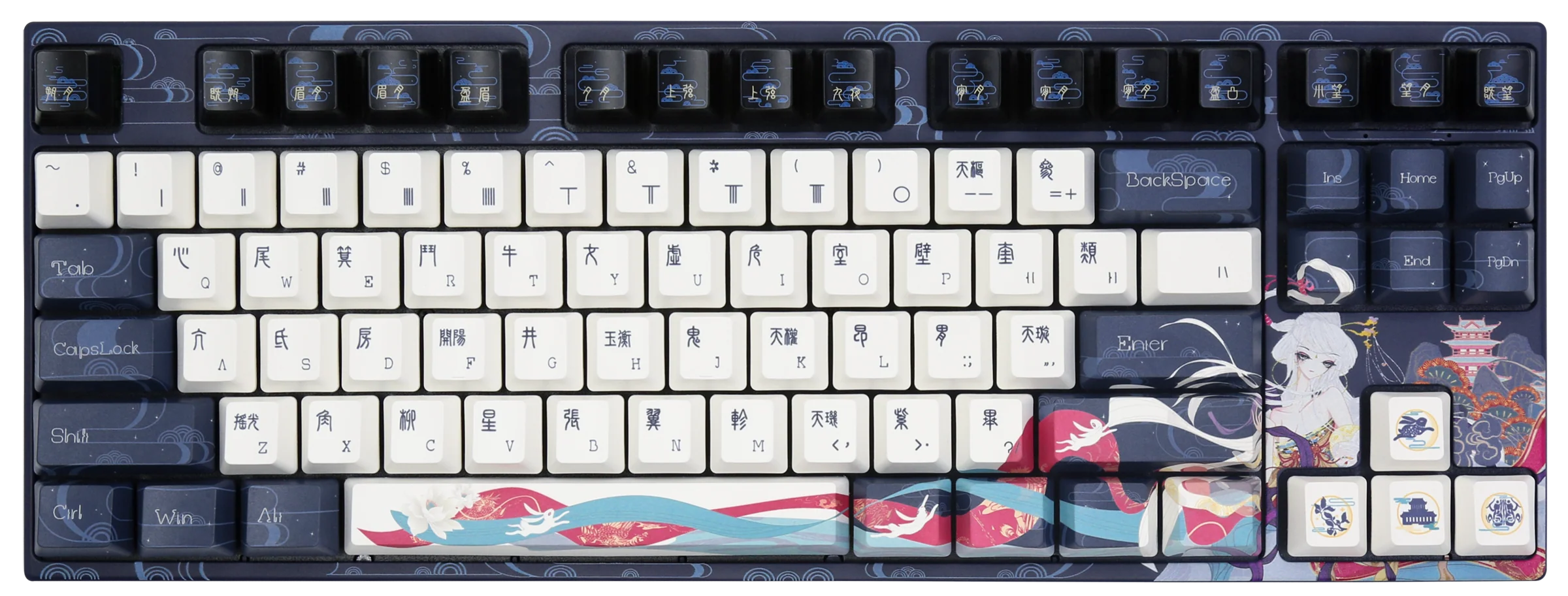 Varmilo VPE87 Chang'e TKL Hotswap Triple Mode White LED Dye Sub Mechanical Keyboard
