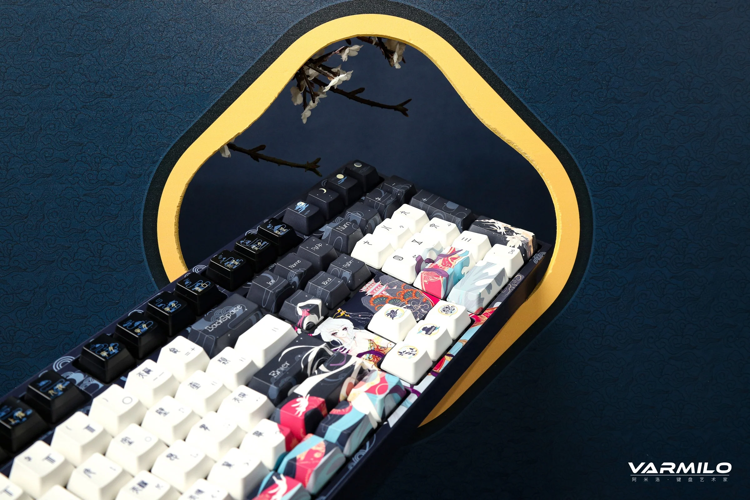 Varmilo VPM108 Chang'e Full Size White LED Dye Sub PBT EC Mechanical Keyboard - Image 12