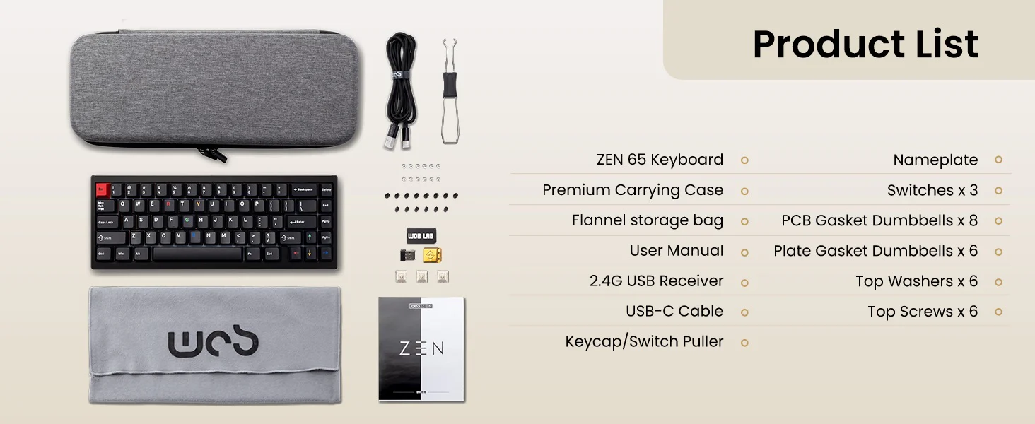 WOBKEY Zen 65 Aluminum Wireless Keyboard - Image 11