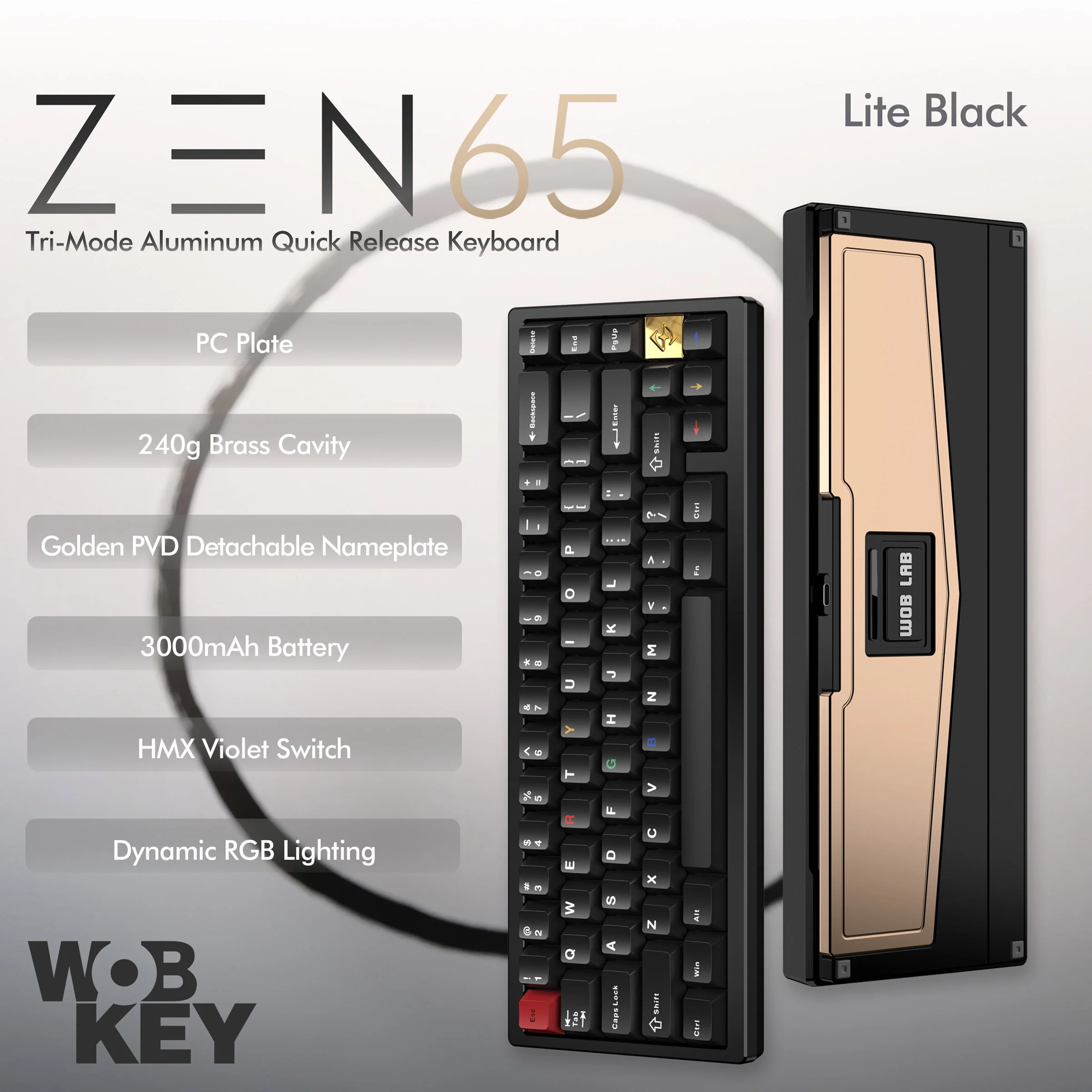 WOBKEY Zen 65 Aluminum Wireless Keyboard - Image 13
