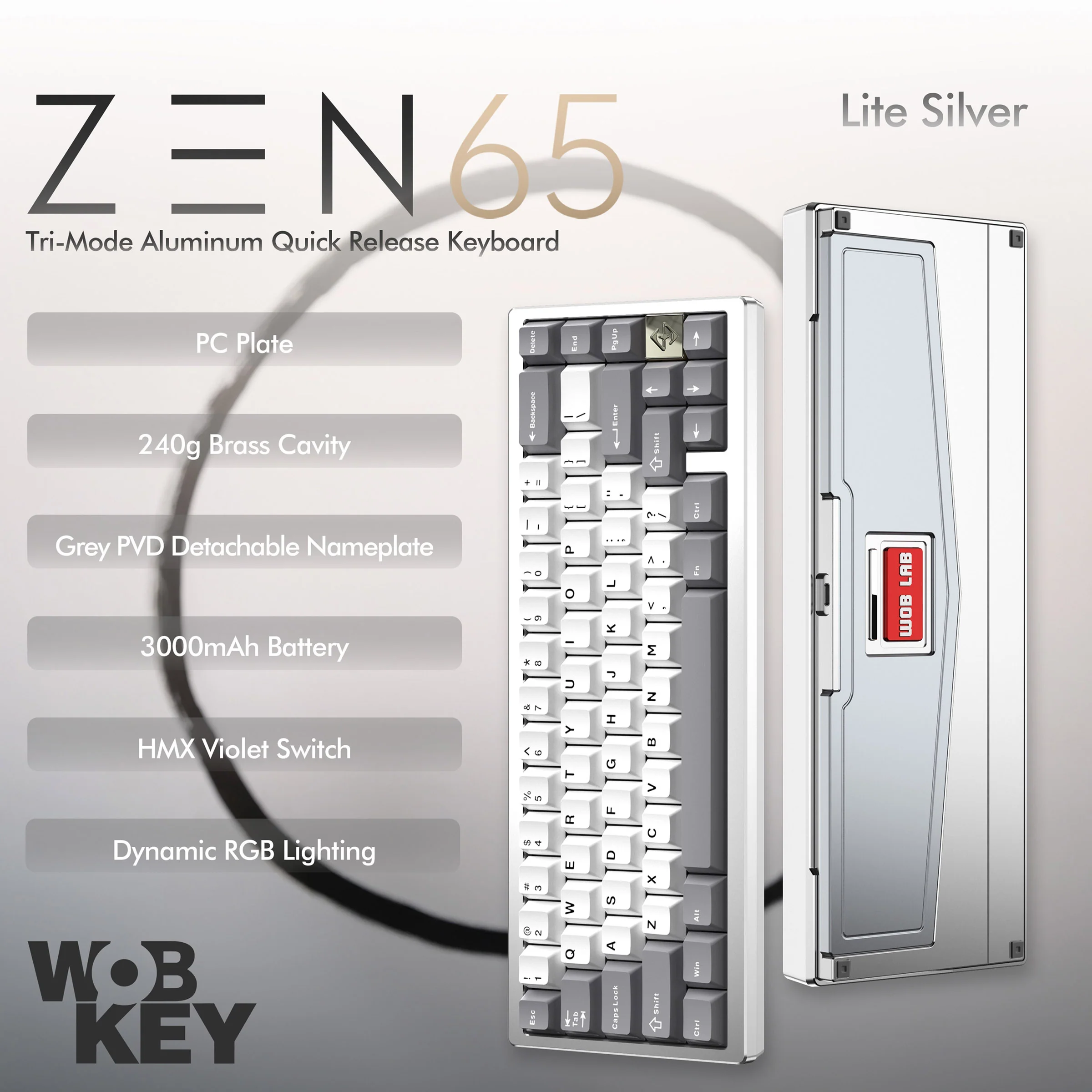 WOBKEY Zen 65 Aluminum Wireless Keyboard - Image 14