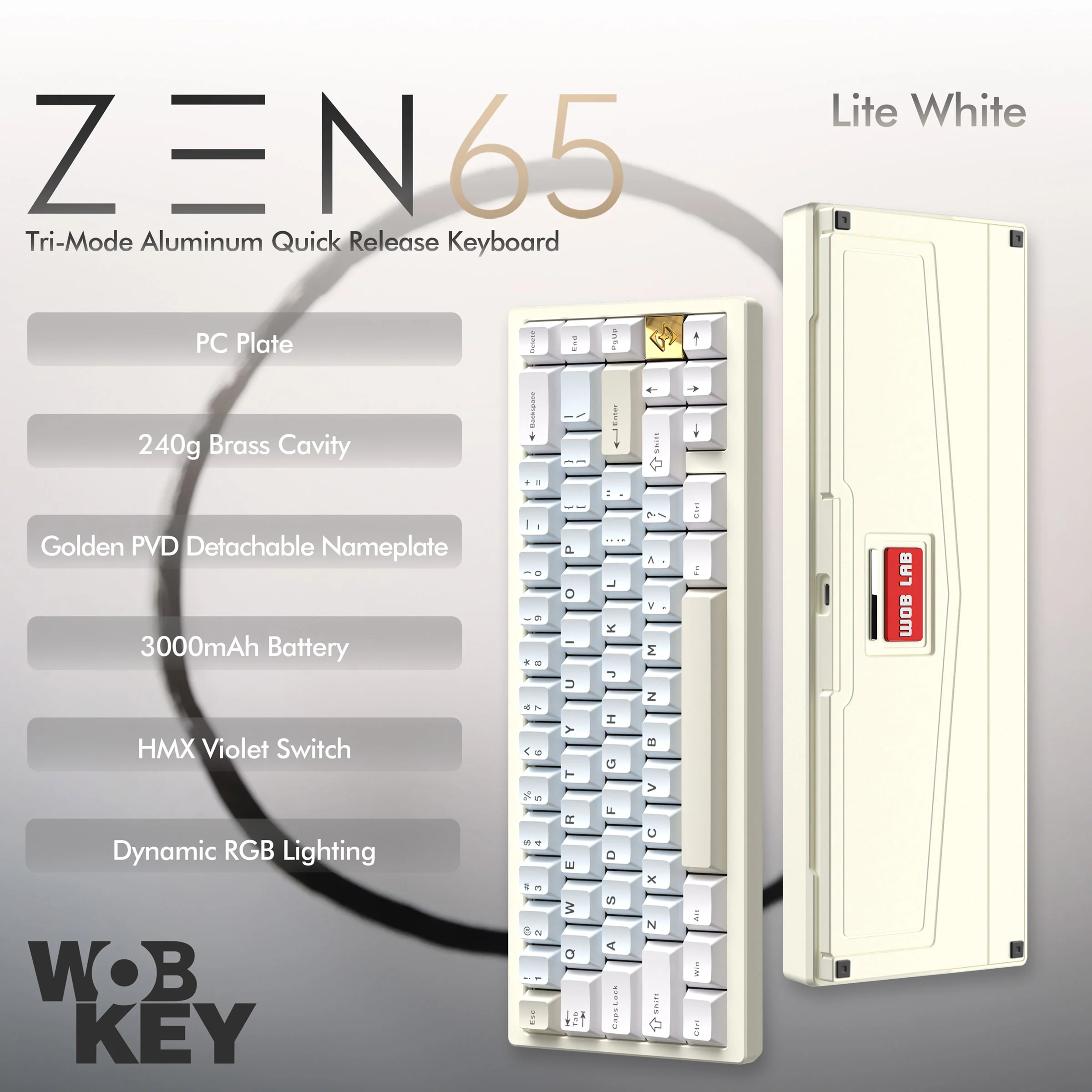 WOBKEY Zen 65 Aluminum Wireless Keyboard - Image 15