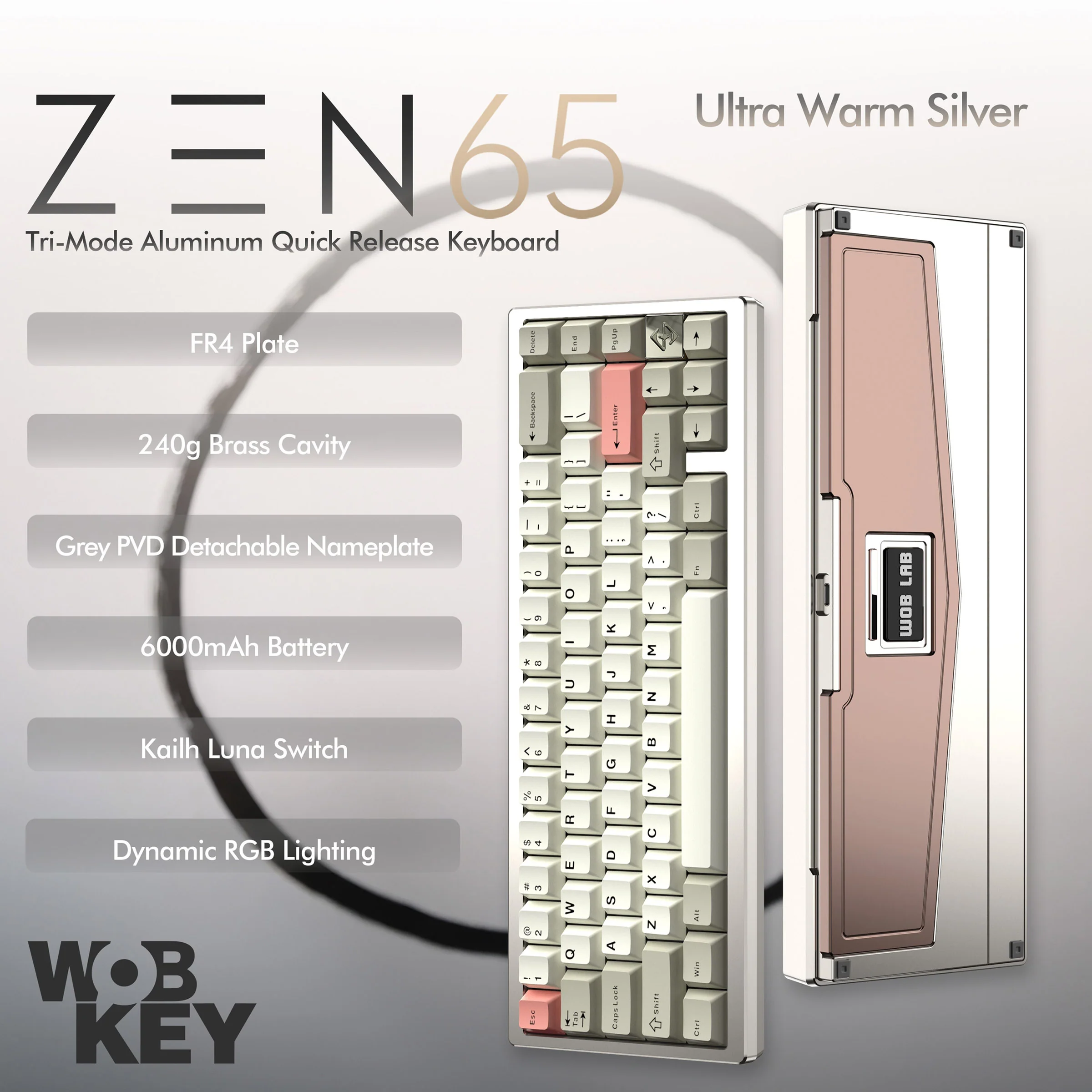 WOBKEY Zen 65 Aluminum Wireless Keyboard - Image 19