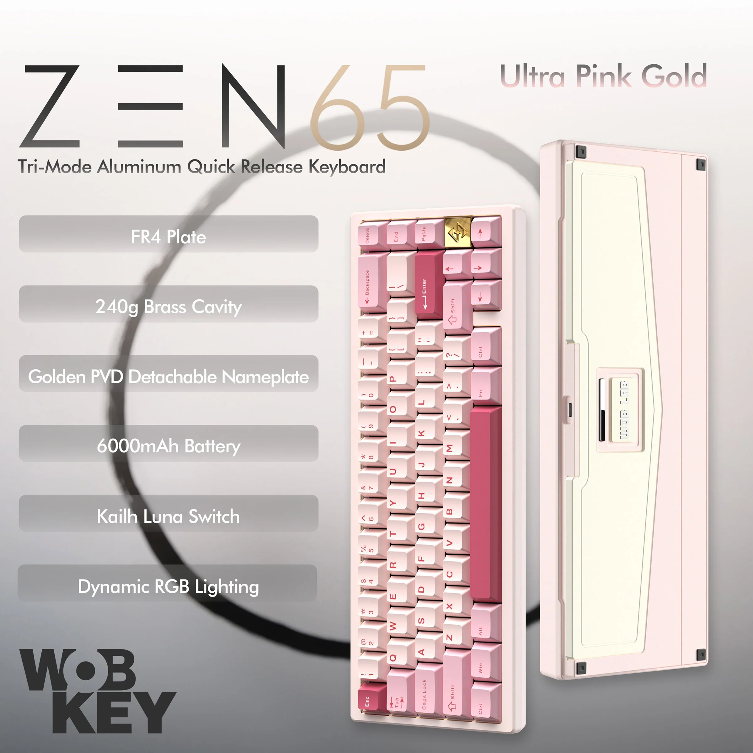 WOBKEY Zen 65 Aluminum Wireless Keyboard - Image 21